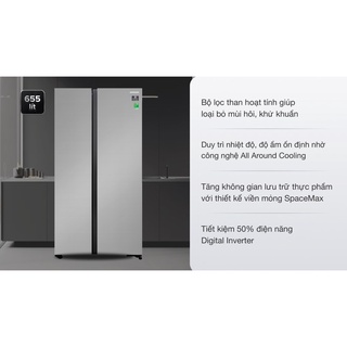 tủ lạnh Samsung Inverter 655 lít RS62R5001M9/SV-ĐIỆNMÁYTỒNKHO.COM