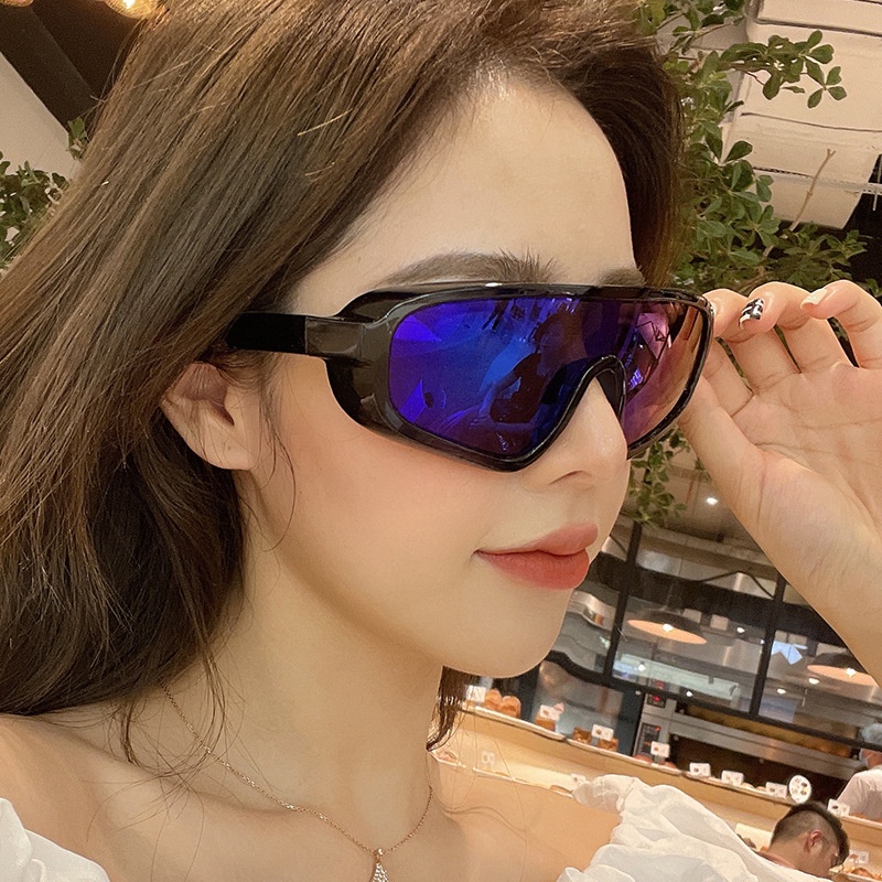 Kính Chống Nắng Chống Gió Gọng Lớn Màu Sắc Rực Rỡ Phong Cách Retro Thời Trang Cho Nam Và Nữ