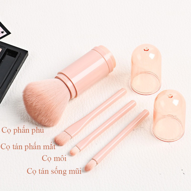 Bộ Cọ Trang Điểm Mini 4 Món Hộp Hình Thuốc P0149 | Shopee Việt Nam