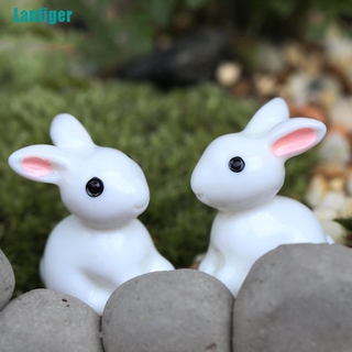Set 2 Đồ trang trí Thỏ Mini Trang Trí Sân Vườn