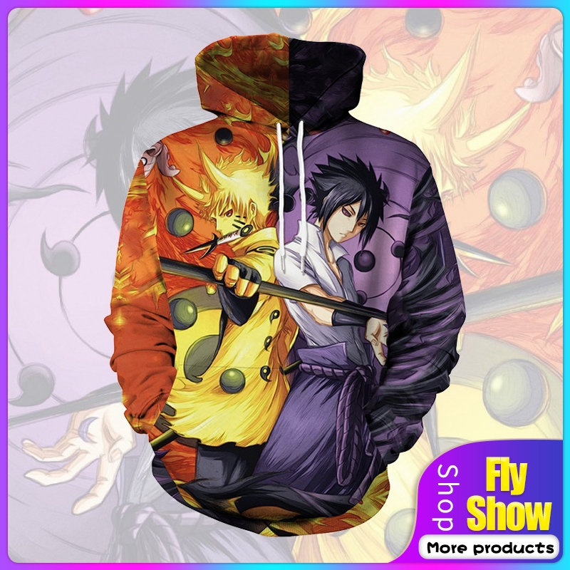 Áo Hoodie Họa Tiết Anime Naruto Độc Đáo Cho Nam Dịp Halloween