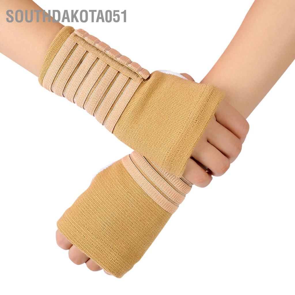 Southdakota051 Điều chỉnh bảo vệ lòng bàn tay dệt kim Cố định tốt Vòng đeo cổ mềm mại thoáng khí để đi xe đạp leo núi Thể dục