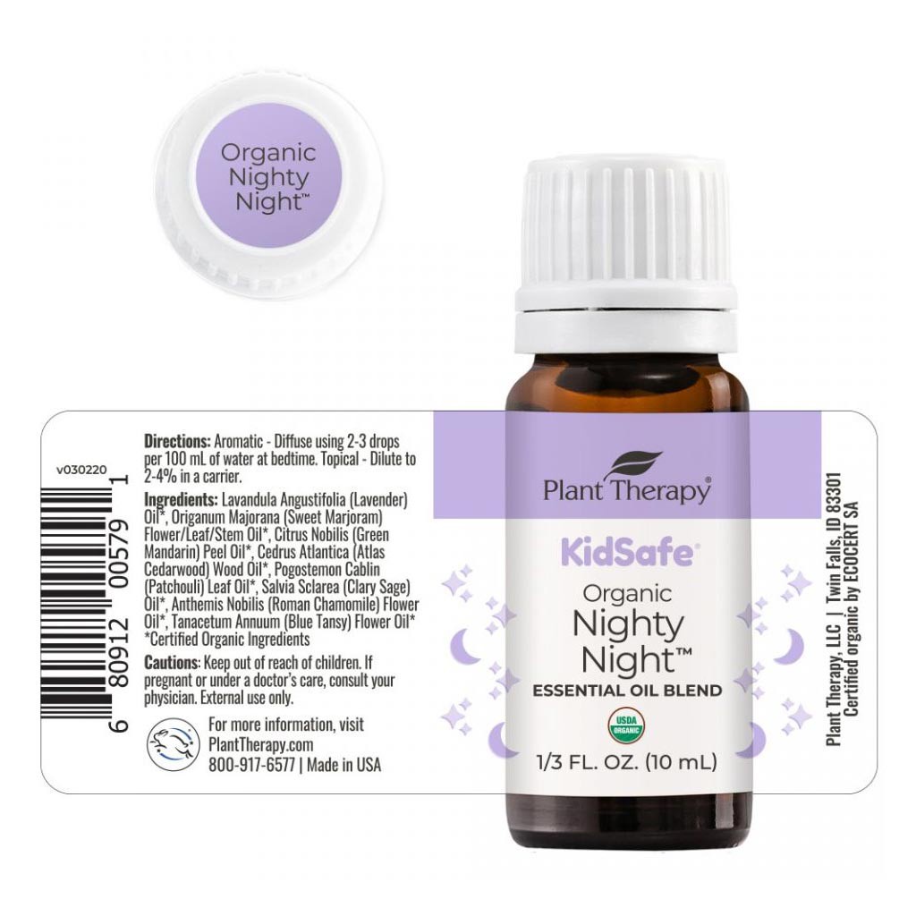 Plant Therapy - Tinh Dầu Hữu Cơ Giúp Trẻ Ngủ Ngon (Nighty Night) KidSafe - USDA Organic - 10mL