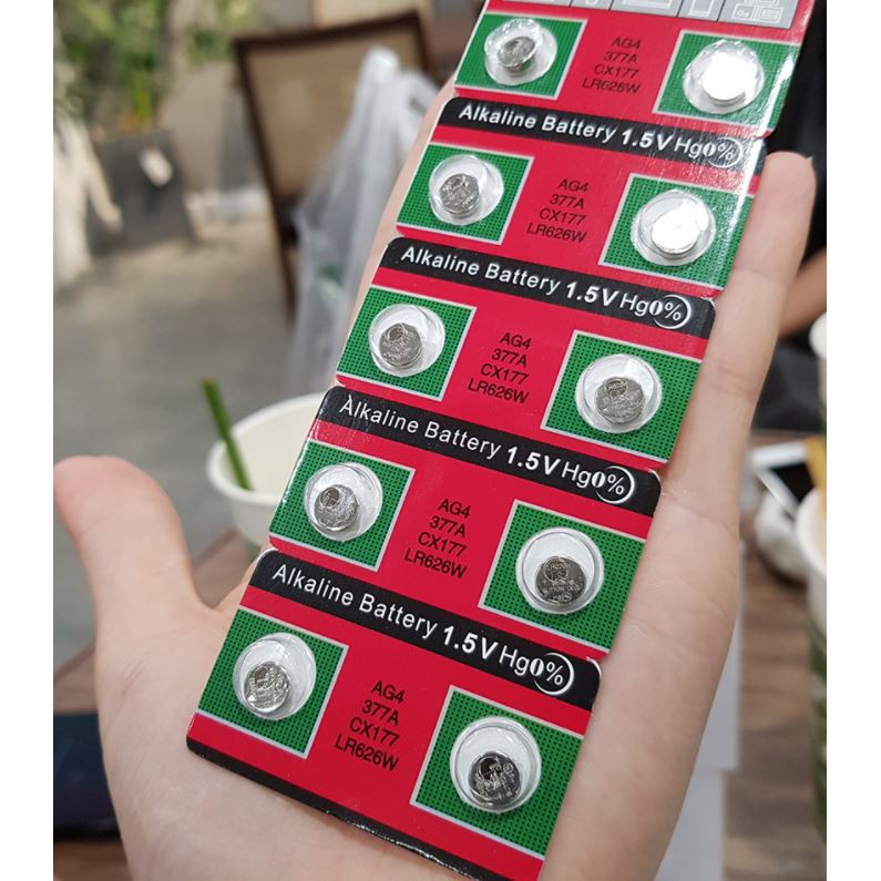 Pin đồng hồ đeo tay Alkaline Battery loại nhỏ 1.5V AG4 377A CX177 LR626W