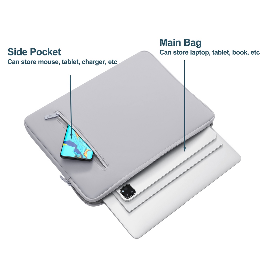 Túi Đựng Laptop Mềm Nhiều Màu Sắc Chống Sốc Chống Thấm Nước Có Khóa Kéo Cho 9.7 10 12 13 14 15 16 inch