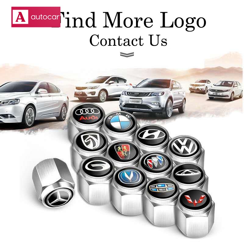 Set 4 Nắp Van Lốp Xe Hơi Volkswagen Subaru MG Mazda Peugeot Haval Skoda Bằng Hợp Kim Nhôm