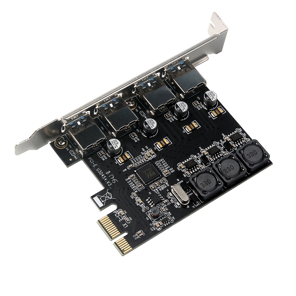 Thẻ mở rộng PCI-E 4 cổng Usb 3.0 PCI-E sang 4PORT USB3.0 6A