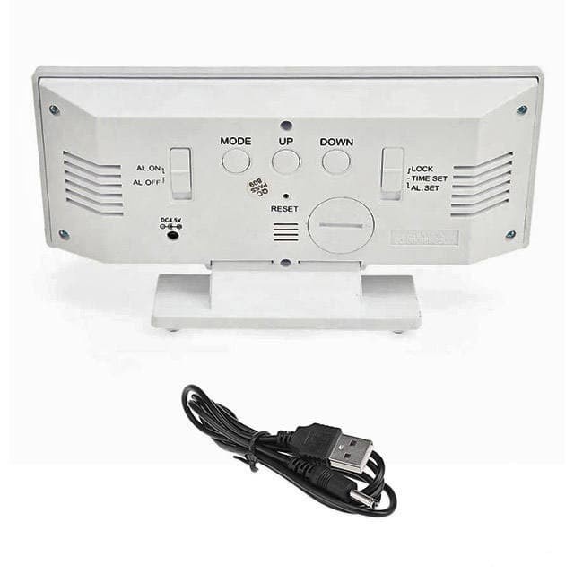 Đồng Hồ Báo Thức Kỹ Thuật Số Đèn Led Mặt Gương DS-3618L Màu Trắng