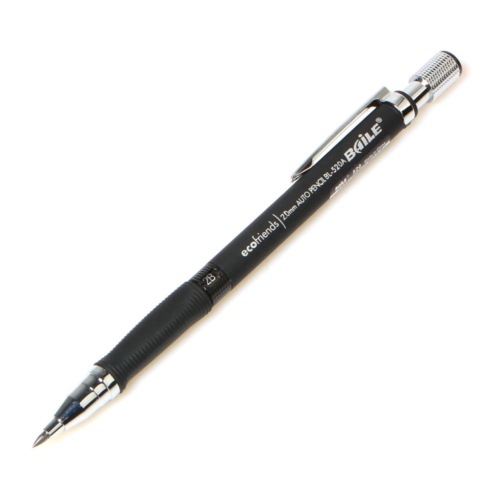 Bút chì kim bấm ngòi 2B 2mm màu đen/ xanh dương tiện lợi dành cho văn phòng/ trường học