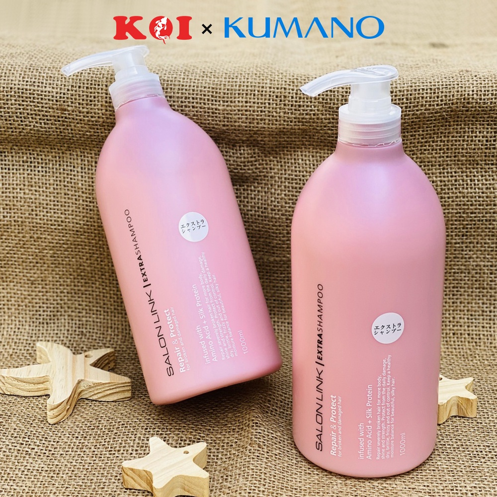 Dầu gội đầu Kumano Salon Link Extra dùng cho tóc thẳng 1000ml