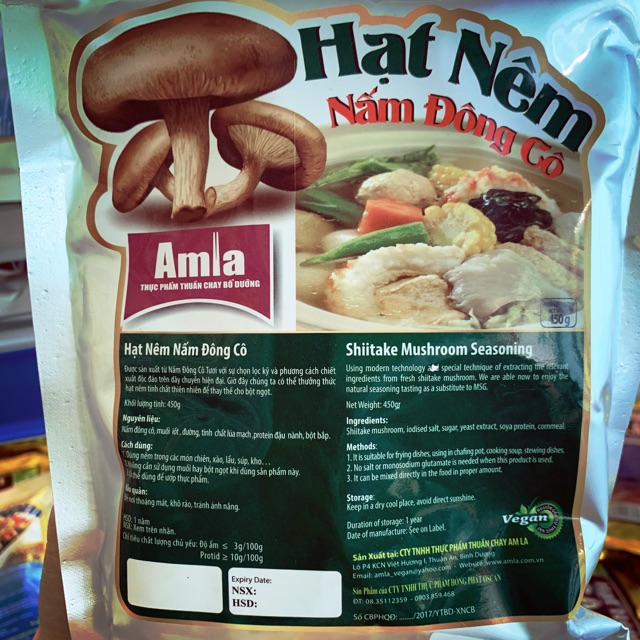 Hạt nêm nấm đông cô 450g