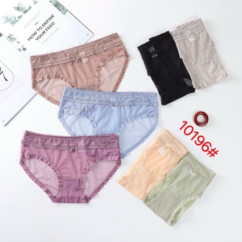 (Sét 5 cái) Quần lót ren mềm cao cấp, phom 40-60kg, vòng mông 85-95cm. Ảnh thật