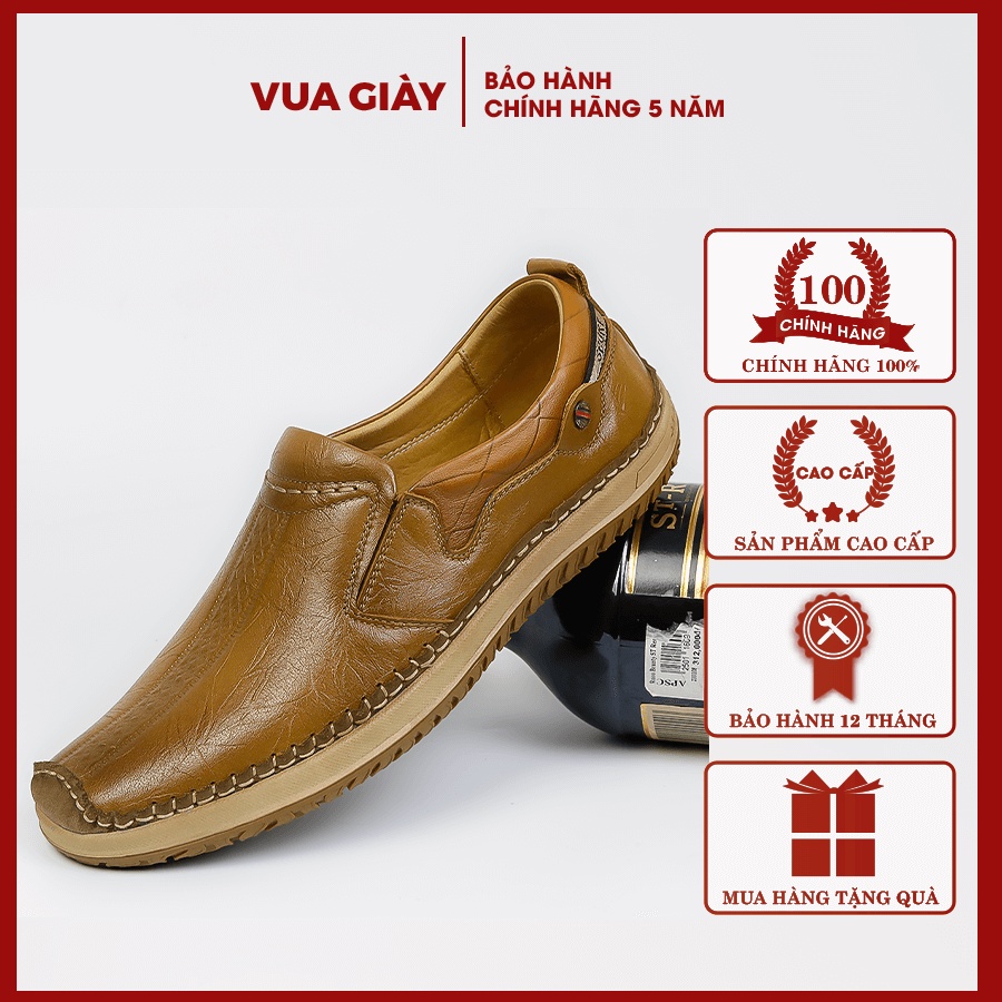 Giày lười nam sang trọng bền bỉ chính hãng Denis BB62 NÂU