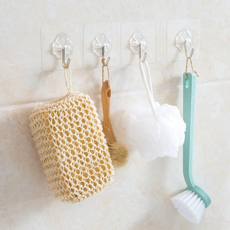 Móc Dán Tường Siêu Dính Trong Suốt Chịu Lực Tốt Treo Tường Chắc Chắn 6*6 cm - Móc dính tường 88037