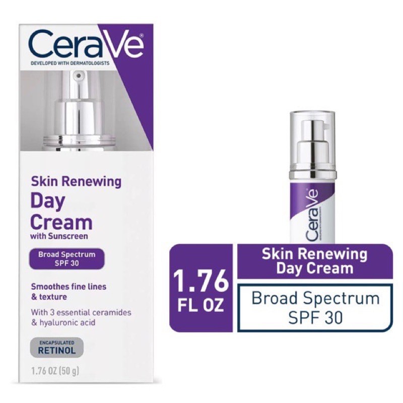 Kem dưỡng ngày chống lão hoá Cerave Skin Renewing Day Cream SPF30- (50g) |  Shopee Việt Nam