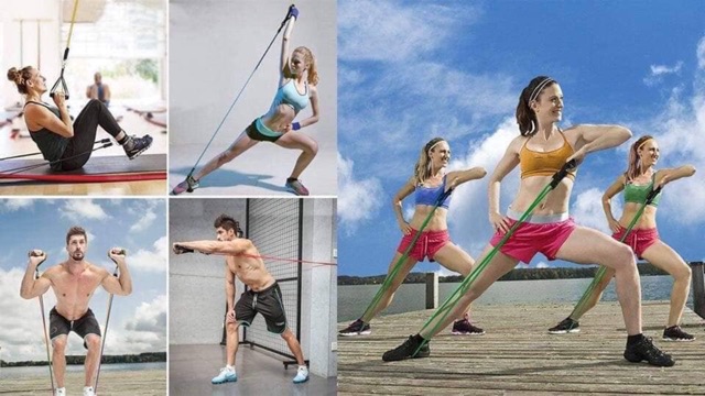 Dây tập GYM ngũ sắc siêu tiện dụng