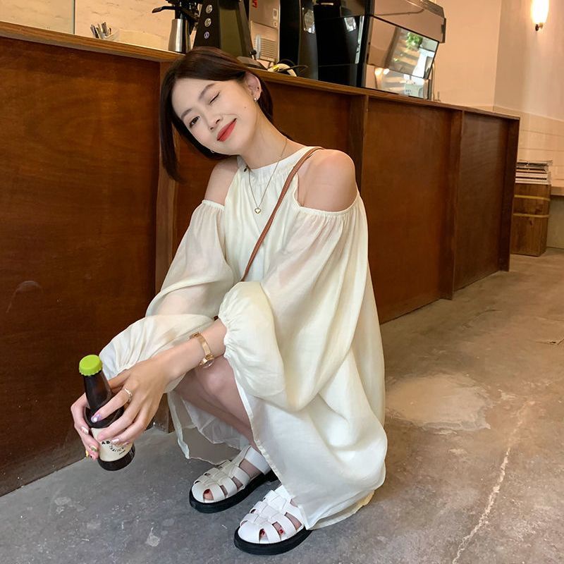 Đầm Midi Tay Dài Phong Cách Hàn Quốc Thời Trang Mùa Hè Mới 2022