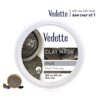 🥭 MẶT NẠ ĐẤT SÉT BÙN KHOÁNG 145g VEDETTE