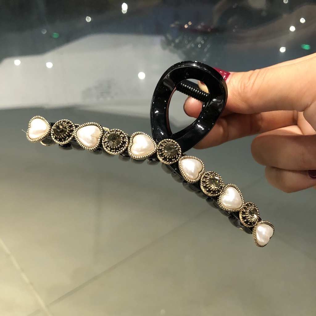 Kẹp Tóc Đính Ngọc Trai Giả Phong Cách Baroque Thời Trang Cao Cấp