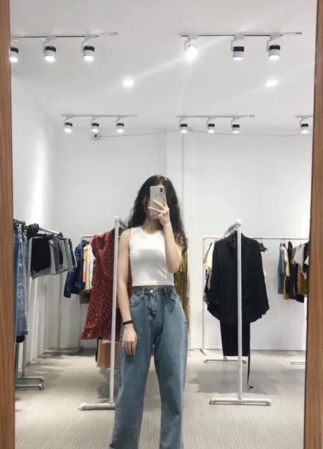 [CÓ ẢNH THẬT] Áo ba lỗ croptop xinh xắn