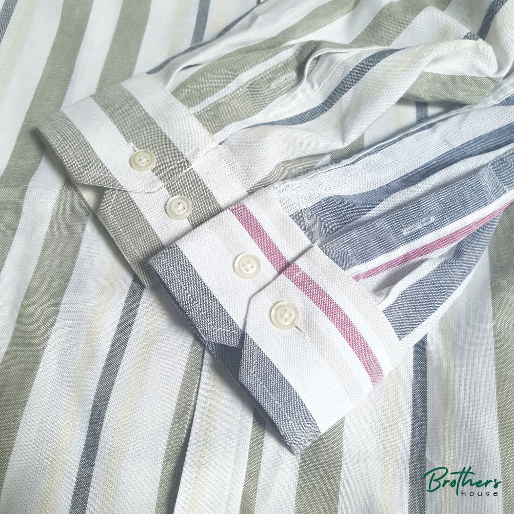 |Xịn ngon| Áo sơ mi linen Z.a.r.a kẻ sọc cực trẻ trung, thoáng mát