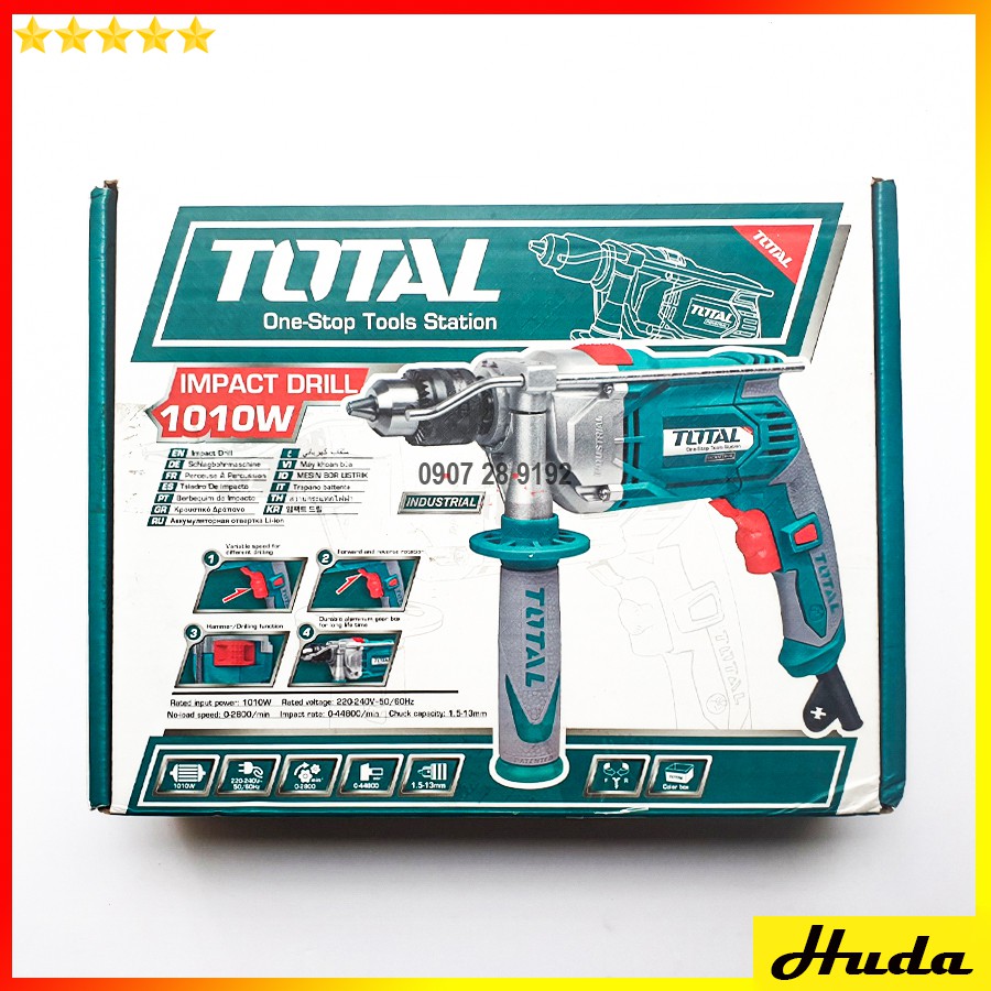 [Chính hãng TOTAL] Total - TG111136E Máy khoan động lực cầm tay 13mm - 1010W