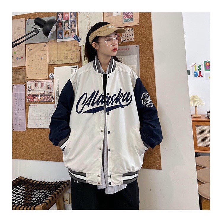 Áo khoác bomber dù IN Alaska nam nữ form rộng Unisex 2 lớp Siêu Hot ulzzang Jacket Bomber Guvia