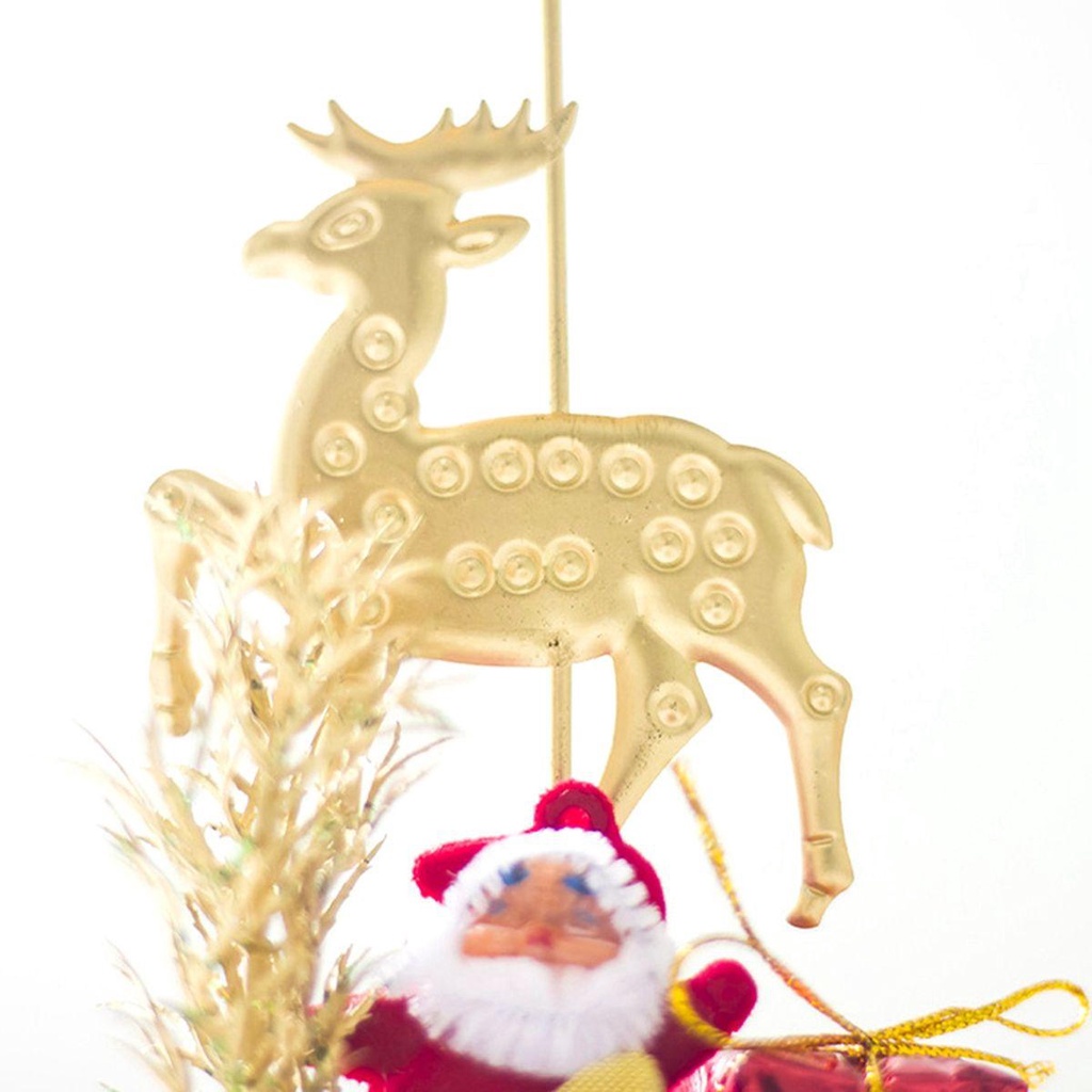 YIYU Giá Đỡ Nến Bằng Kim Loại Hình Ông Già Noel Độc Đáo Trang Trí Nhà Cửa