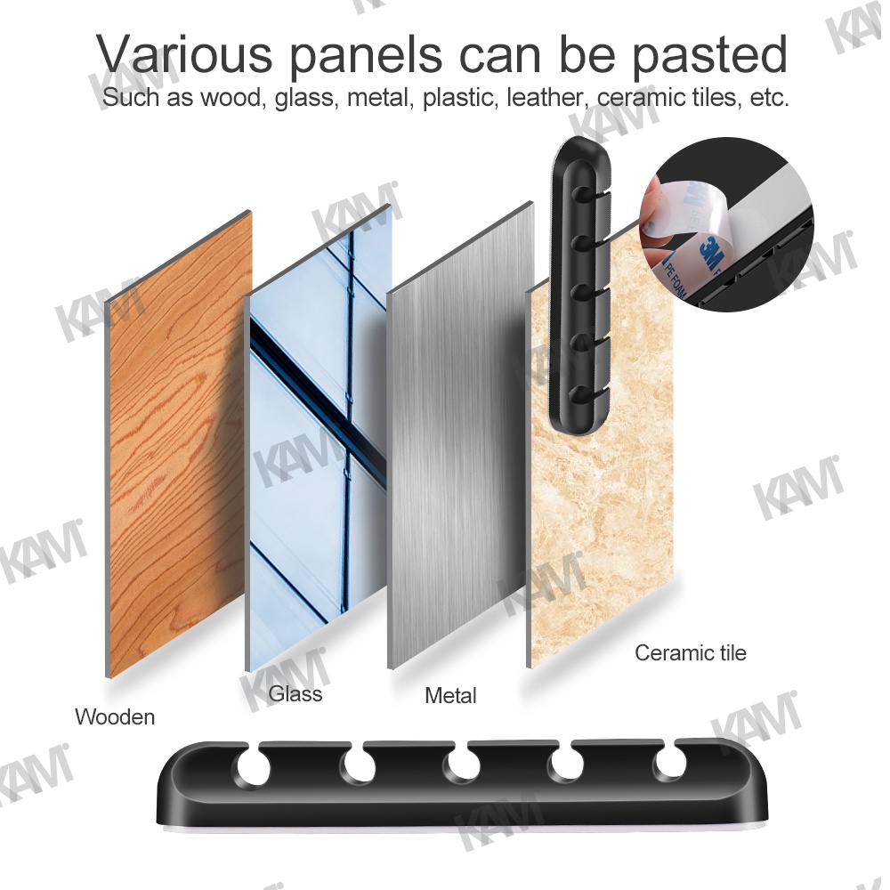 Giá Đỡ Cố Định Dây Cáp Sạc 3 / 5 / 7 Lỗ Bằng Silicon Chất Lượng Cao