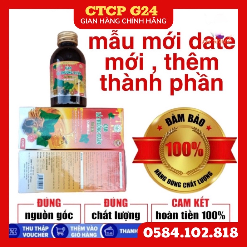 Cao lá thường xuân tỏi đen chanh đào hết ho long đờm tăng đề kháng