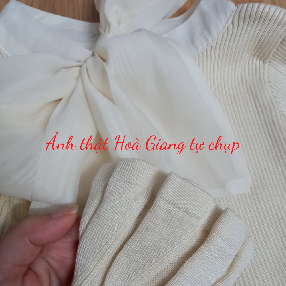 [CÓ SẴN] Áo len nữ cố nơ tay xòe thu đông A898 có video ảnh thật | BigBuy360 - bigbuy360.vn