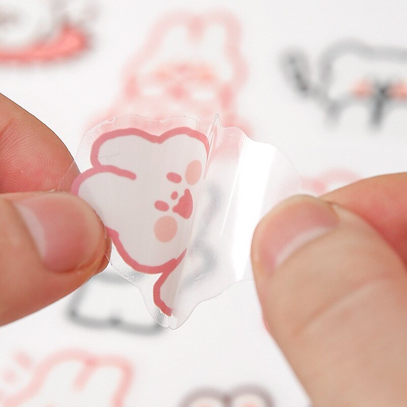 [HD28] Bộ 40 hình dán sticker Gấu Thỏ dễ thương trang trí sổ tay DIY