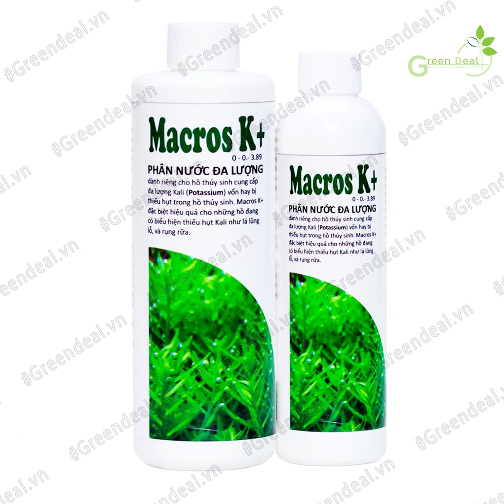 THUYSINHAZ - Macros K+ (Chai 230 ml) | Phân nước đa lượng bổ sung Kali cho cây thủy sinh của Thủy sinh AZ