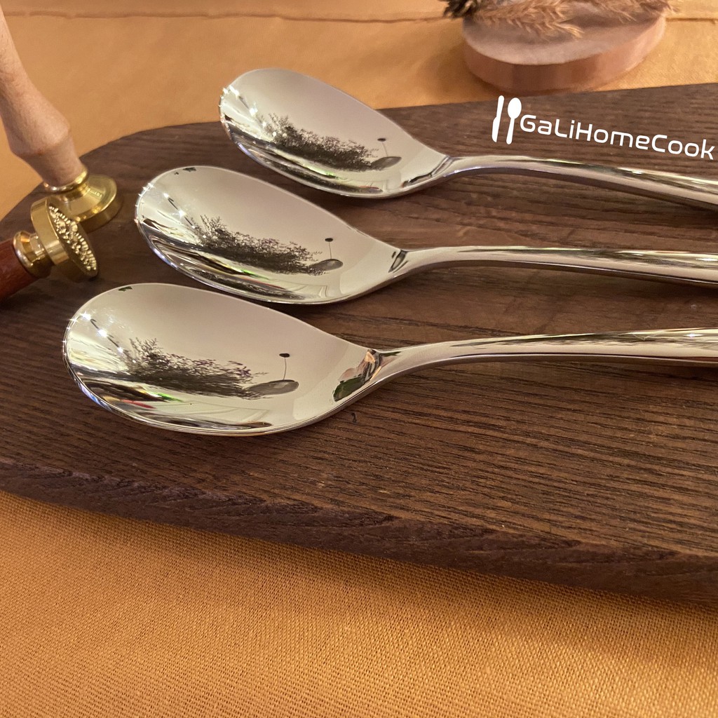 Thìa inox (muỗng) ăn soup, ăn cơm inox 304 phong cách Châu Âu sang trọng cao cấp | GaliHomecook Spoon Thia BH2