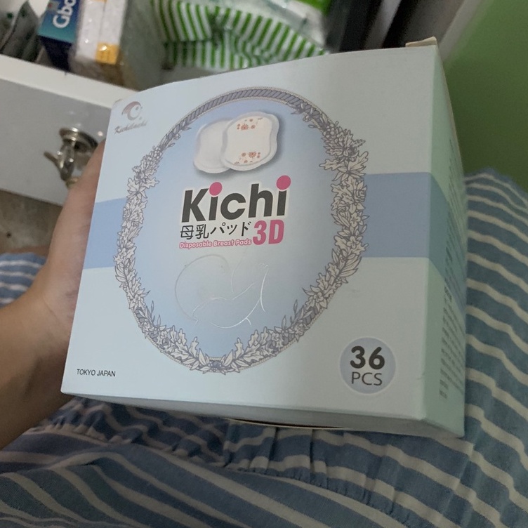 Hộp 36 miếng lót thấm sữa Kichilachi 3D dạng tổ ong thấm hút nhanh cho mẹ