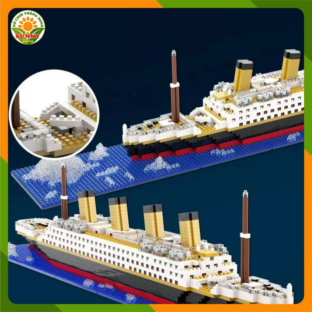 Mô hình lắp ghép 3D Công trình kiến trúc Tàu Titanic - Tàu du lịch huyền thoại - Kích thước: 56x8x11cm - 1800pcs