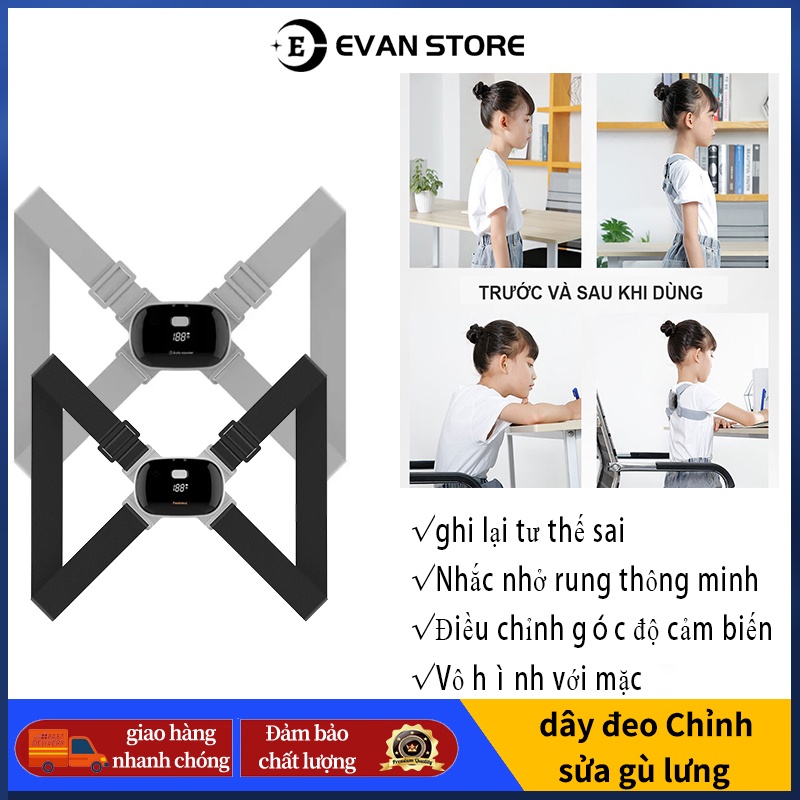 Đai chống gù lưng cảm ứng rung thông minh chống gù lưng trẻ em người lớn có cảnh báo hữu hiệu công nghệ