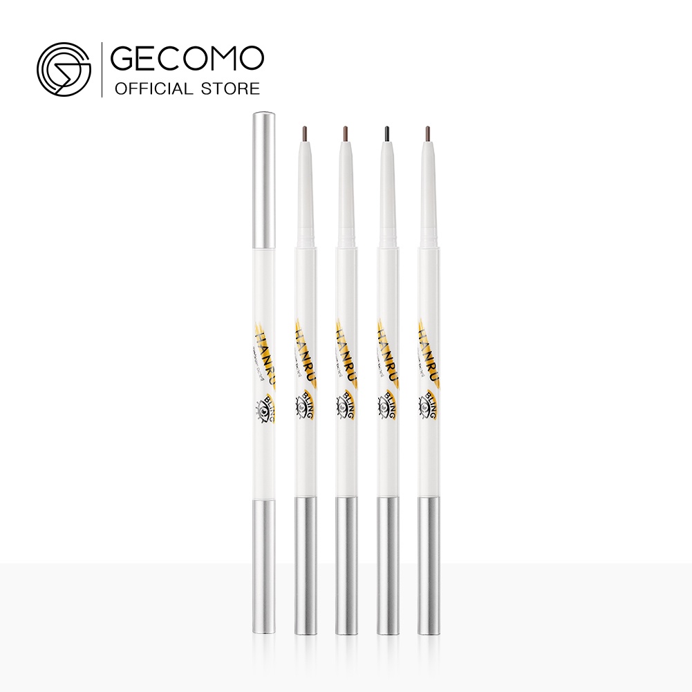 Chì Kẻ Lông Mày Hai Đầu Không Thấm Nước GECOMO 4 Màu Tùy Chọn