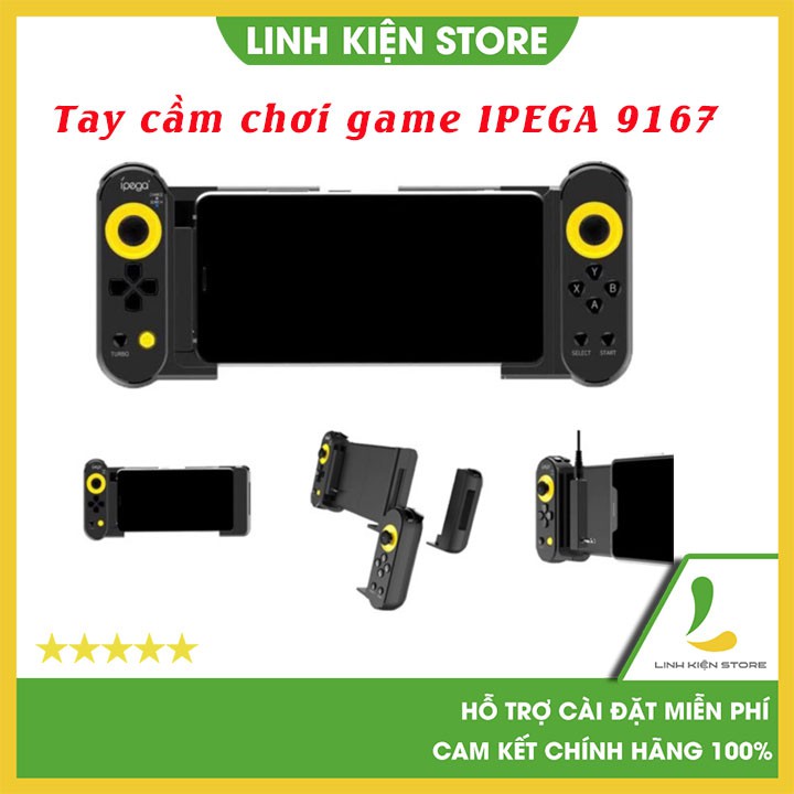 Tay cầm chơi game điện thoại Ipega 9167- Hỗ trợ IOS 13.4 trở lên-Bảo Hành 3 tháng