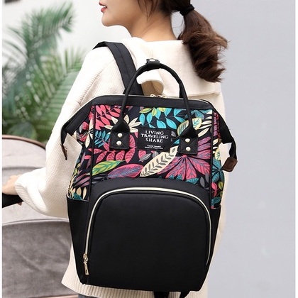 Balo Túi Xách Bỉm Sữa Giữ Nhiệt Cho Mẹ Và Bé Đa Năng Chống Thấm Nước Thời Trang Bảo Quản Bình Sữa Đựng Đồ Cơm Văn Phòng