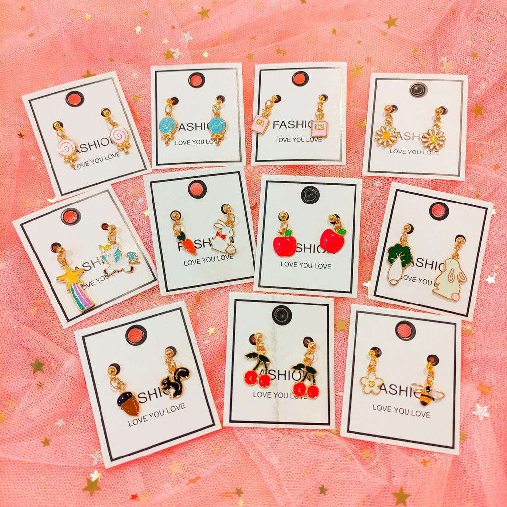 Bông tai hoạt hình đáng yêu nhiều kiểu