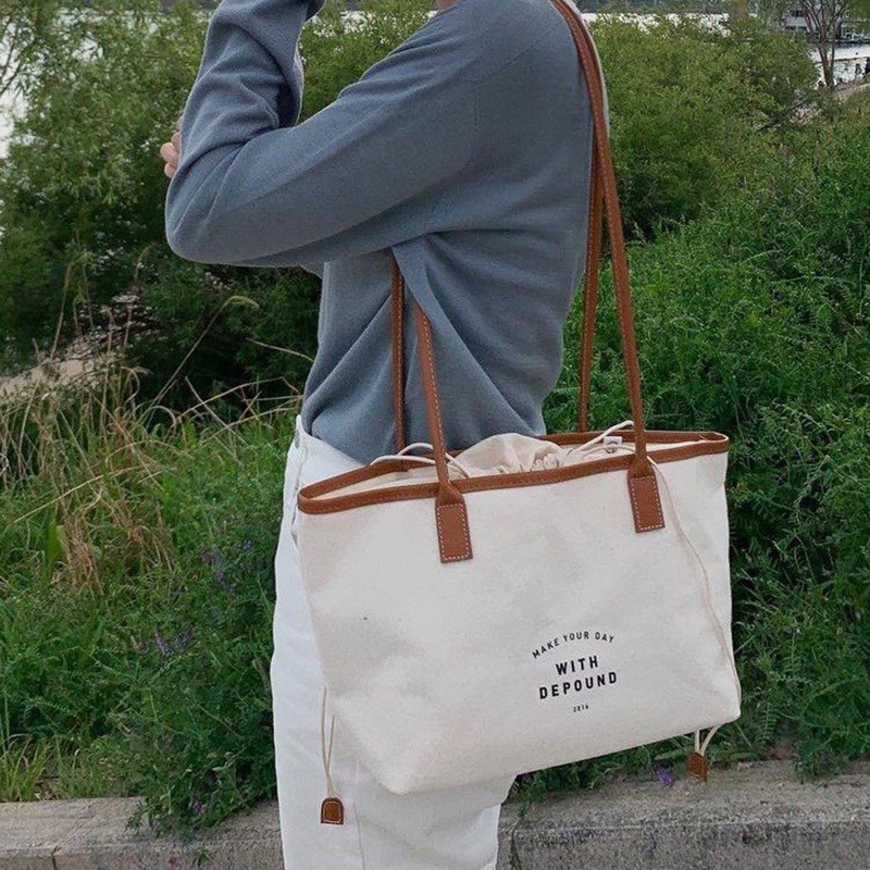 Túi Dây Rút Đeo Vai Phong Cách Retro Hàn Quốc Đơn Giản