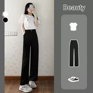 quần ống rộng suông nữ culotes 1 khuy khóa trước vải mềm, quần tây công sở dáng dài