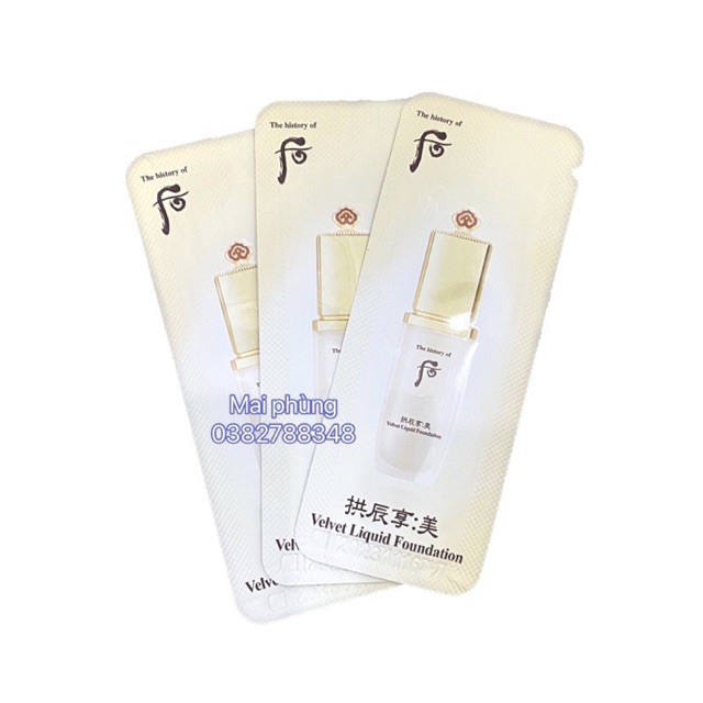 10 gói kem nền Whoo velvet foudation
