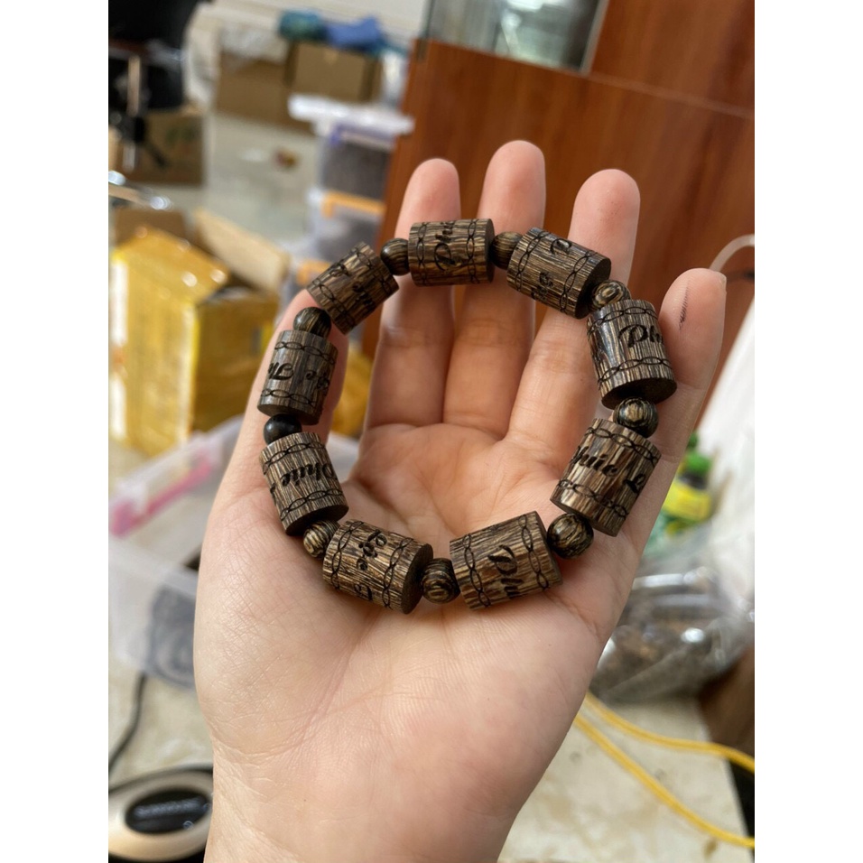 Vòng Trầm Hương Sánh Chìm Khắc Laze - Trầm Hương Nam Sánh Chìm - Khắc Laze