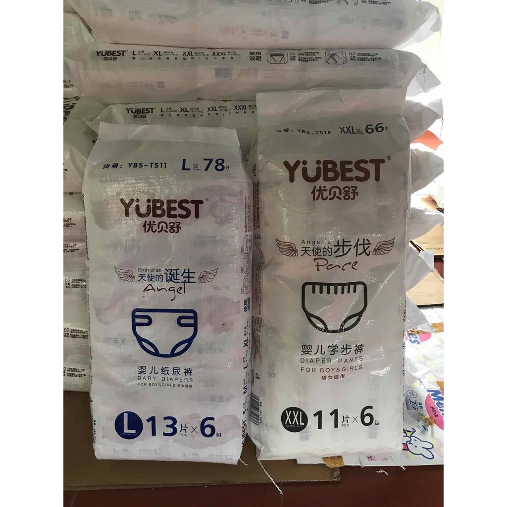 Bỉm dán/quần YUBEST ANGLE nội địa trung S90, M84, L78, XL72,XXL66