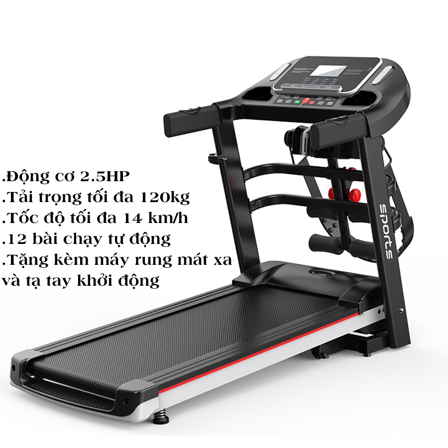 Máy chạy bộ tại nhà đa năng gấp gọn HP 03.Máy chạy bộ gấp gọn mini động cơ 2.5hp tải trọng 120kg