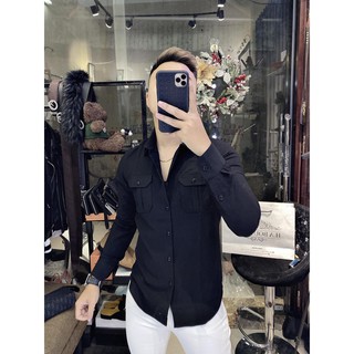ÁO SƠ MI NAM CHẤT ĐŨI CỰC MÁT MỀM - PHỐI 2 TÚI NGỰC CÁ TÍNH - LÊN PHOM SIÊU ĐẸP