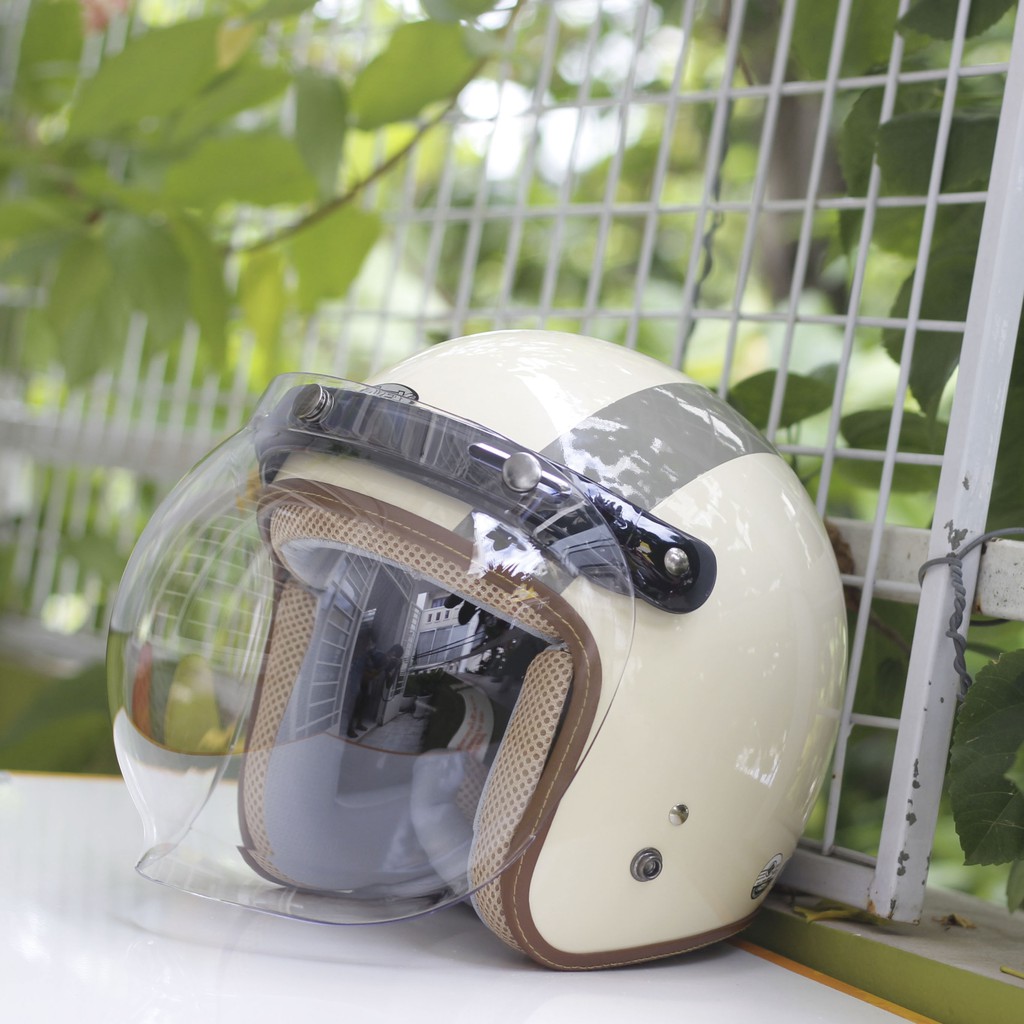 Kính bubble sol gắn nón 3/4, fullface - kính thay mũ bảo hiểm