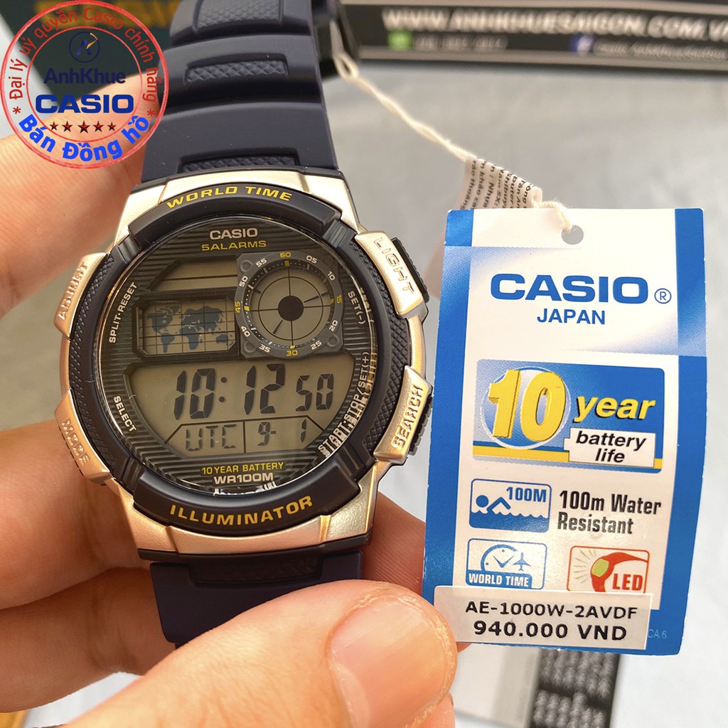 Đồng hồ nam Casio AE-1000 AE-1000W-1A3 AE-1000W-1B AE-1000W-2A AE-1000W-3A AE-1000W- | BigBuy360 - bigbuy360.vn